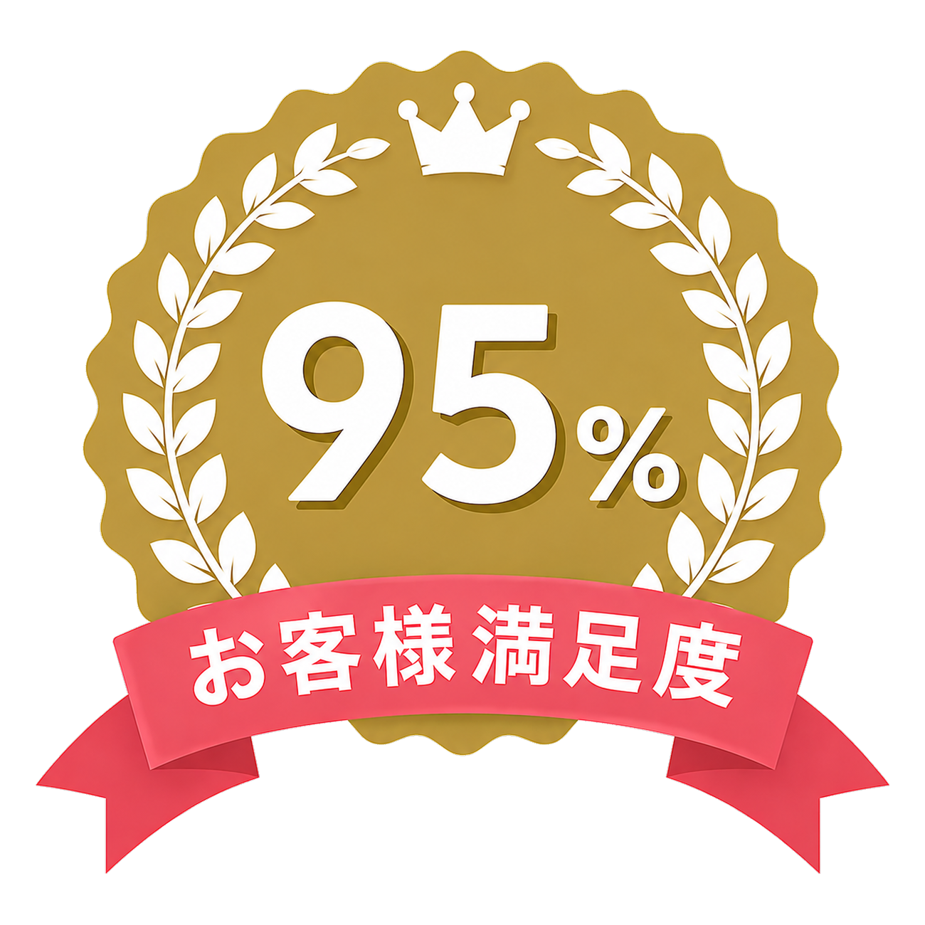 お客様満足度95%